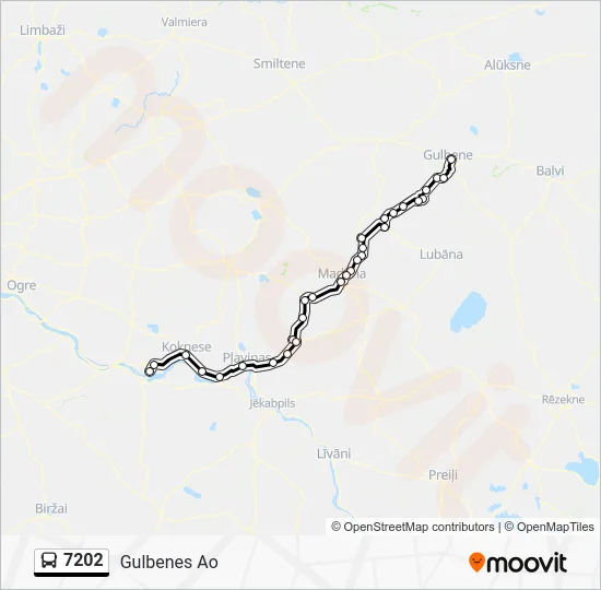 Автобус 7202: карта маршрута