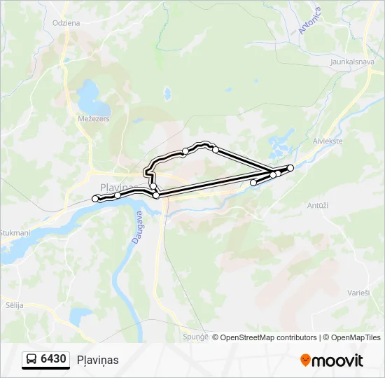 Автобус 6430: карта маршрута