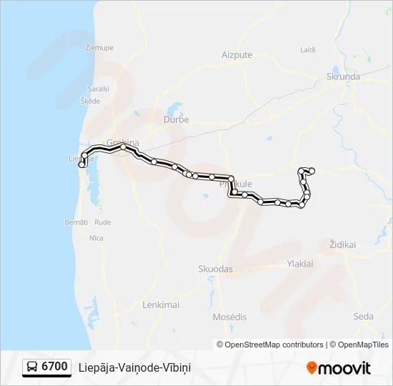 Автобус 6700: карта маршрута