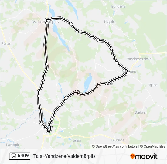 Автобус 6409: карта маршрута