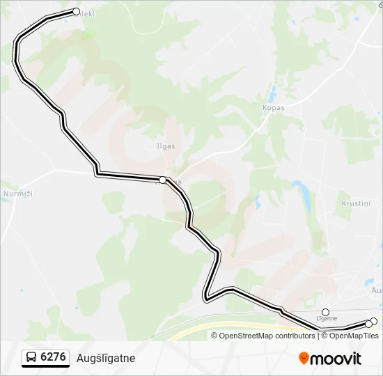 Автобус 6276: карта маршрута