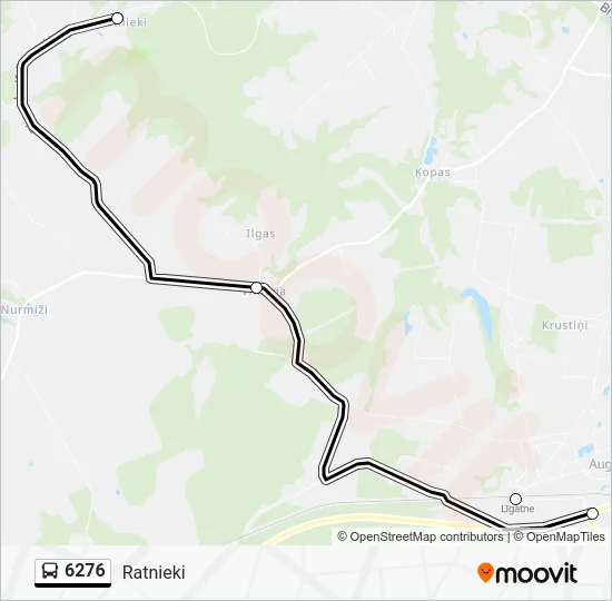 Автобус 6276: карта маршрута