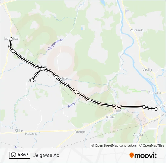 Автобус 5367: карта маршрута