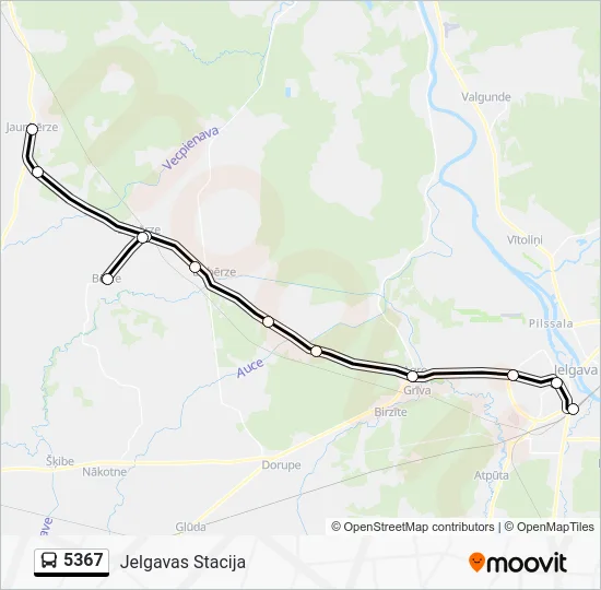Автобус 5367: карта маршрута