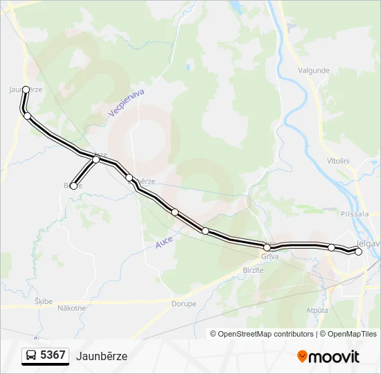 Автобус 5367: карта маршрута