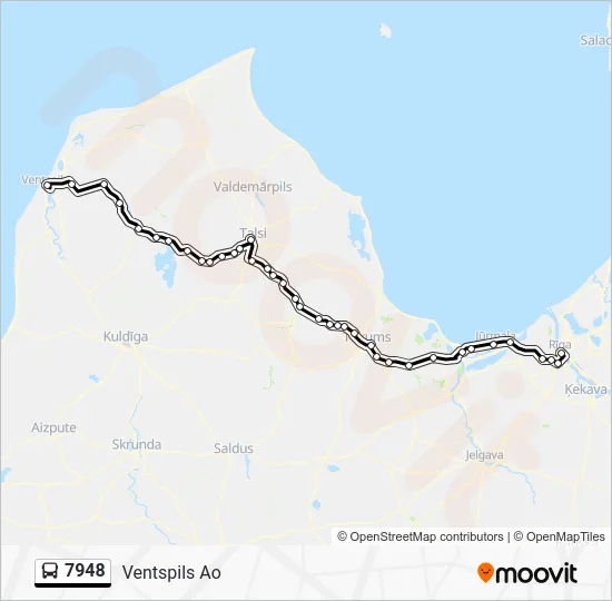 Автобус 7948: карта маршрута