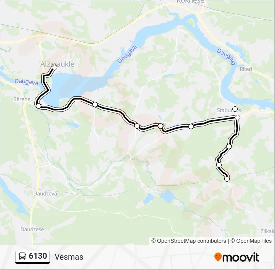 Автобус 6130: карта маршрута