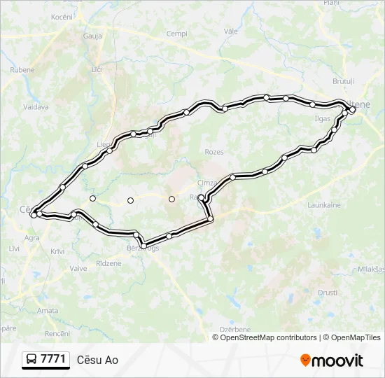Автобус 7771: карта маршрута