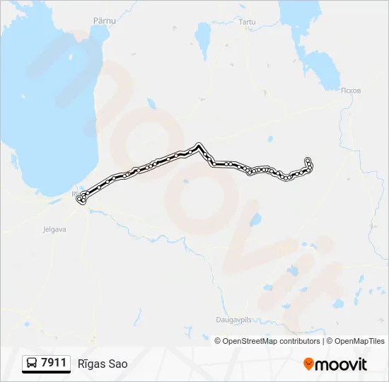 Автобус 7911: карта маршрута
