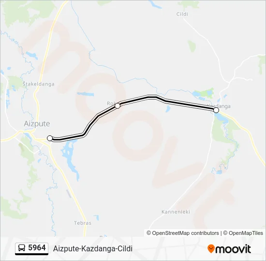 Автобус 5964: карта маршрута