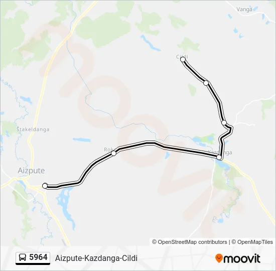 Автобус 5964: карта маршрута