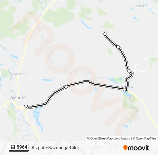 Автобус 5964: карта маршрута