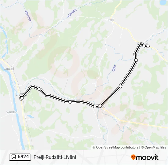 Автобус 6924: карта маршрута