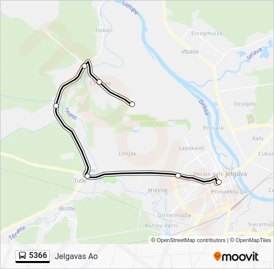 Автобус 5366: карта маршрута