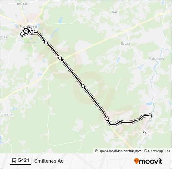 Автобус 5431: карта маршрута