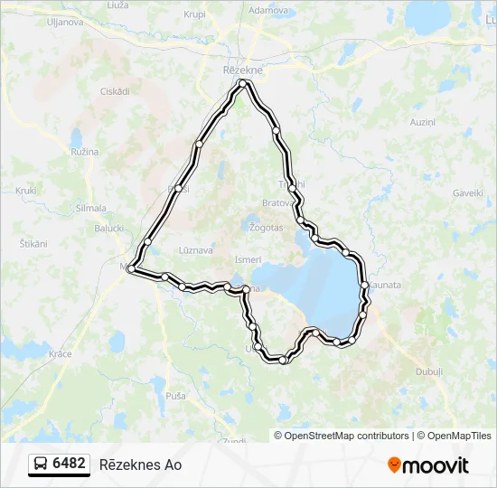 Автобус 6482: карта маршрута