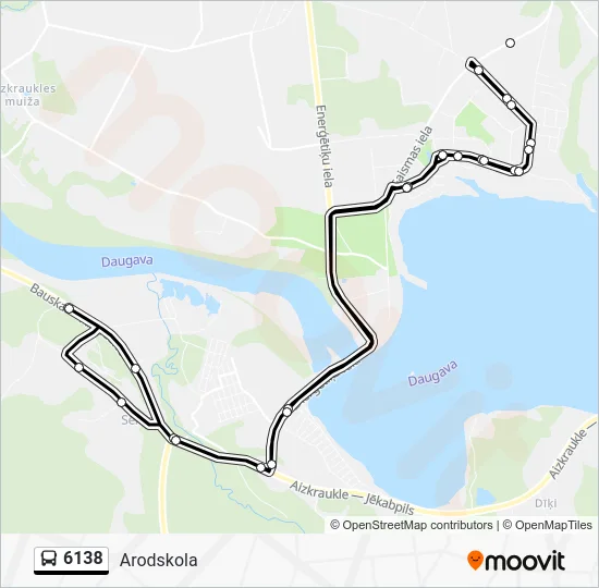Автобус 6138: карта маршрута
