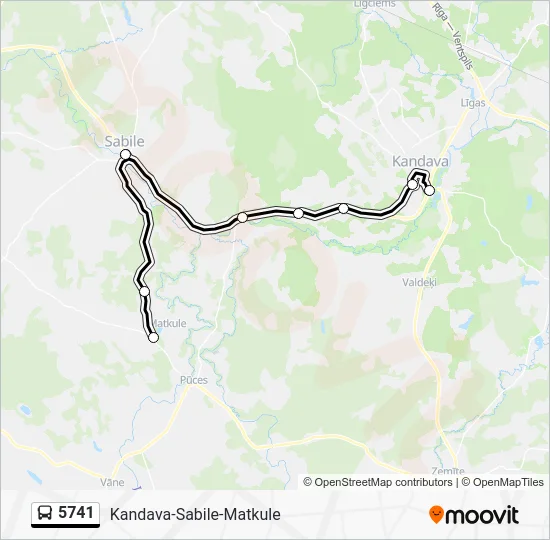 Автобус 5741: карта маршрута