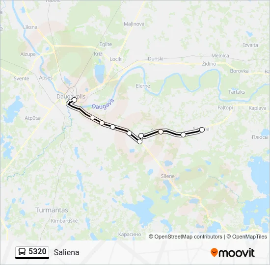 Автобус 5320: карта маршрута