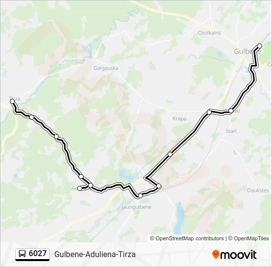 Автобус 6027: карта маршрута