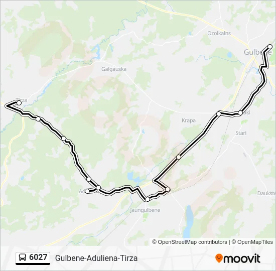 Автобус 6027: карта маршрута