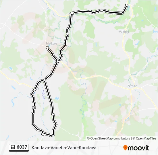 Автобус 6037: карта маршрута