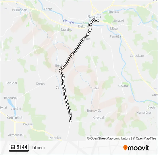 Автобус 5144: карта маршрута