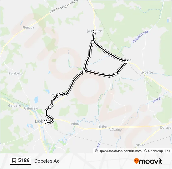 Автобус 5186: карта маршрута