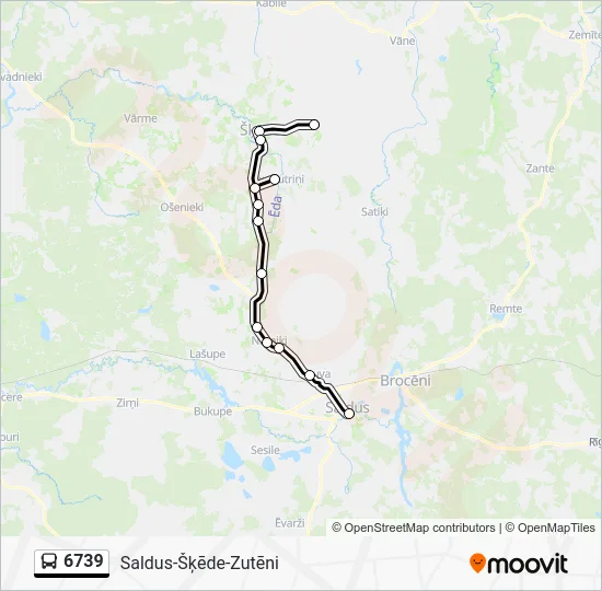 Автобус 6739: карта маршрута