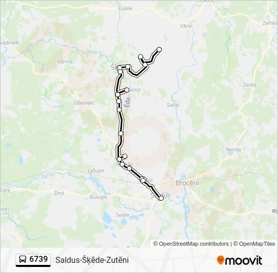 Автобус 6739: карта маршрута