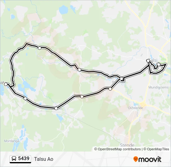 Автобус 5439: карта маршрута