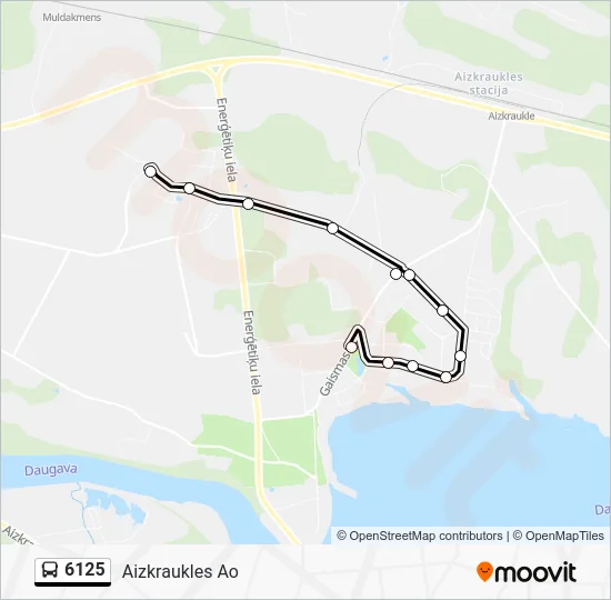 Автобус 6125: карта маршрута