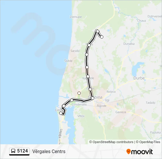 Автобус 5124: карта маршрута