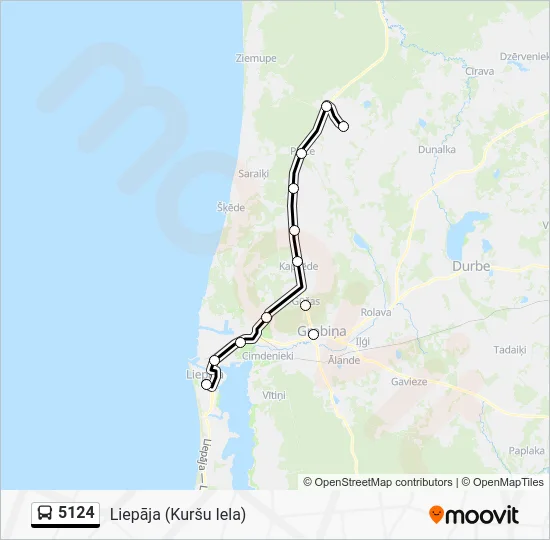 Автобус 5124: карта маршрута