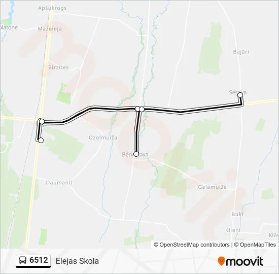 6512 Bus Line Map