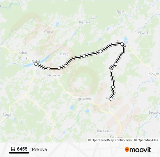 Автобус 6455: карта маршрута