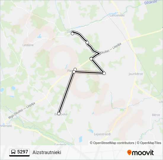 Автобус 5297: карта маршрута