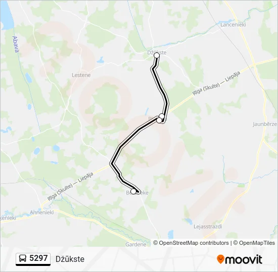 Автобус 5297: карта маршрута
