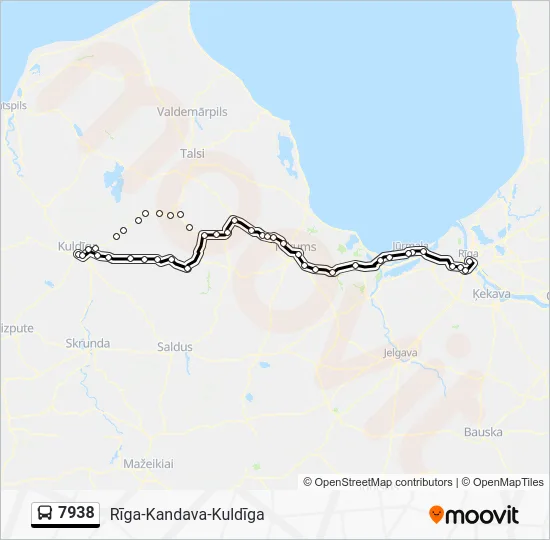 Автобус 7938: карта маршрута
