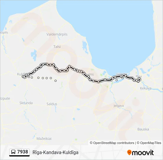 Автобус 7938: карта маршрута