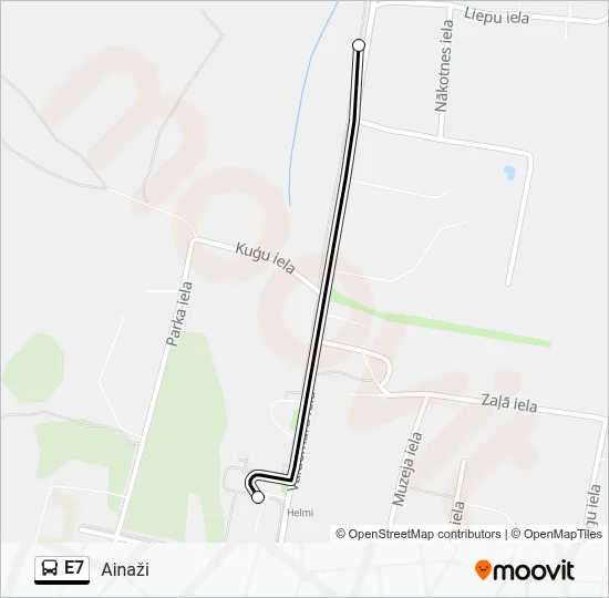 E7 Bus Line Map