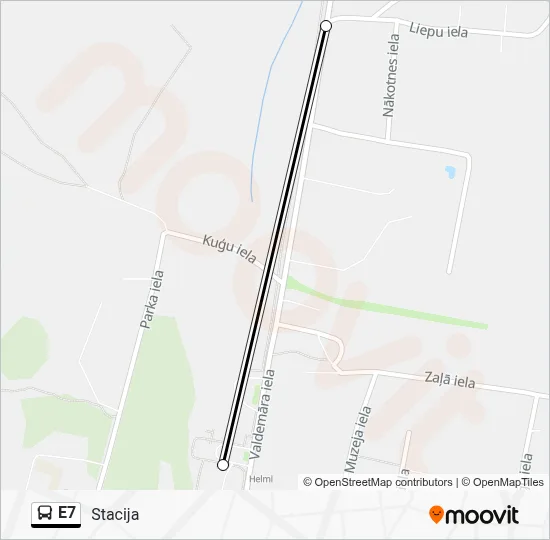 E7 Bus Line Map