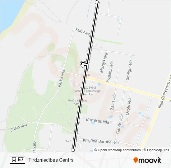E7 Bus Line Map