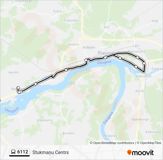 Автобус 6112: карта маршрута