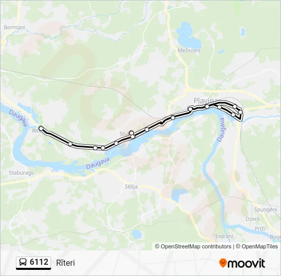 Автобус 6112: карта маршрута