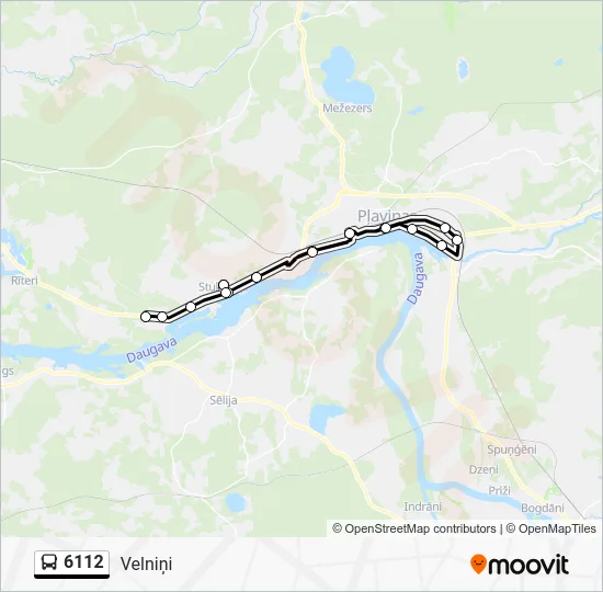 Автобус 6112: карта маршрута