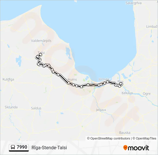 Автобус 7990: карта маршрута