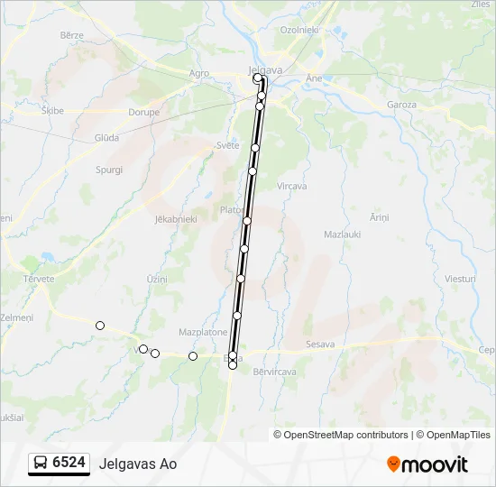 Автобус 6524: карта маршрута