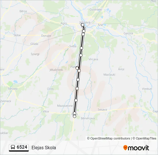Автобус 6524: карта маршрута