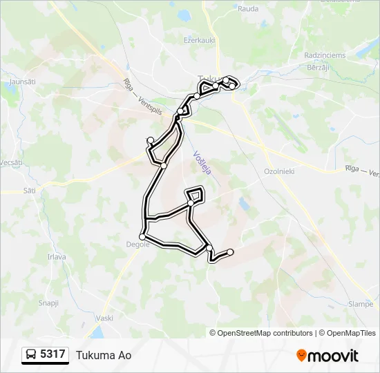Автобус 5317: карта маршрута